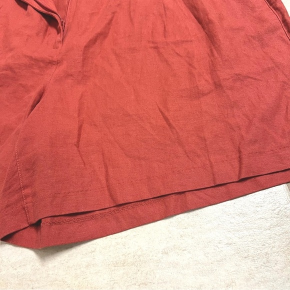 NWT Old Navy Plus 2X Women’s Extra High-Waisted Linen Trouser Shorts 5-inch wine - Picture 4 of 8
